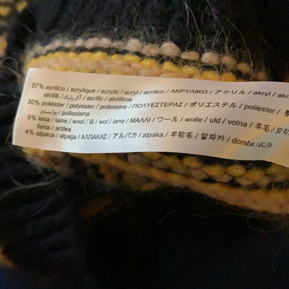 Zara alpaca wool blend cropped heart cardigan button up sweater - Picture 7 of 10